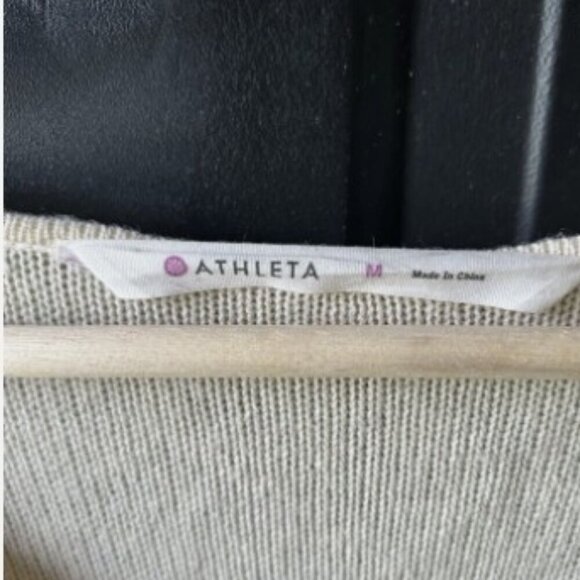 Athleta Fireside Black Ivory Merino Wool Textured Sweater Dress Women's Size Med - Picture 7 of 10